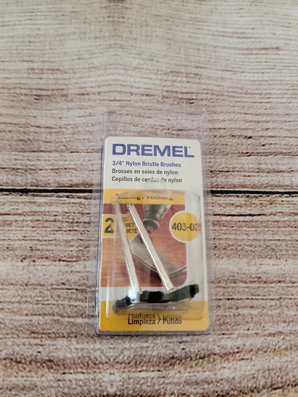 Dremel 403-02 Rotary Power Tool 3/4" Bristle Brush Attachment Pack (2) NEW